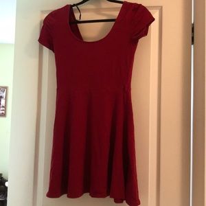 Red skater dress